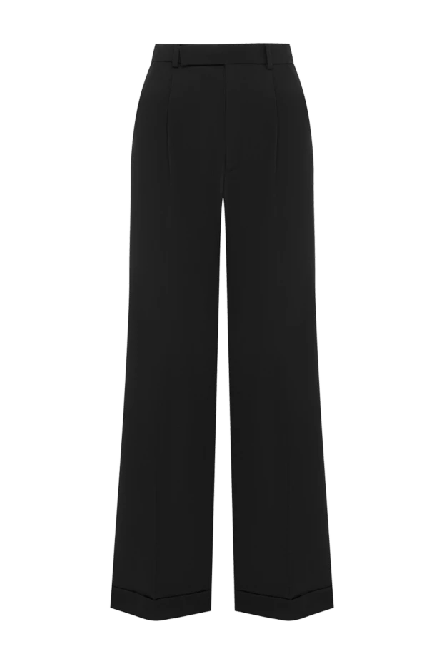 Women's classic black woolen pants - photo 1