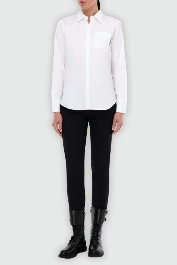 Brunello Cucinelli women's classic shirt white 164277 - photo 3