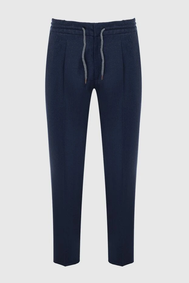 Blue wool pants for men - photo 1
