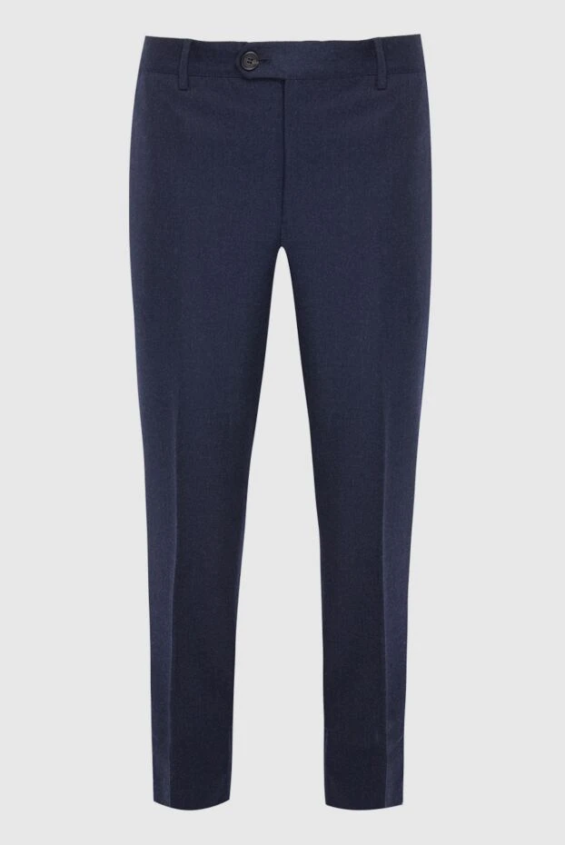 Brunello Cucinelli man blue wool trousers for men купить с ценами и фото 164307 - photo 1