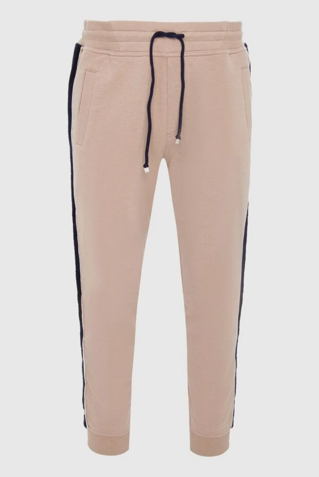 Brunello Cucinelli beige cotton and elastane men's sweatpants. 164311 - photo 1