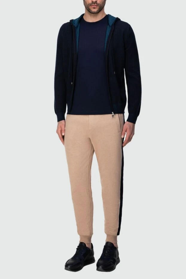 Brunello Cucinelli beige cotton and elastane men's sweatpants. 164311 - photo 2