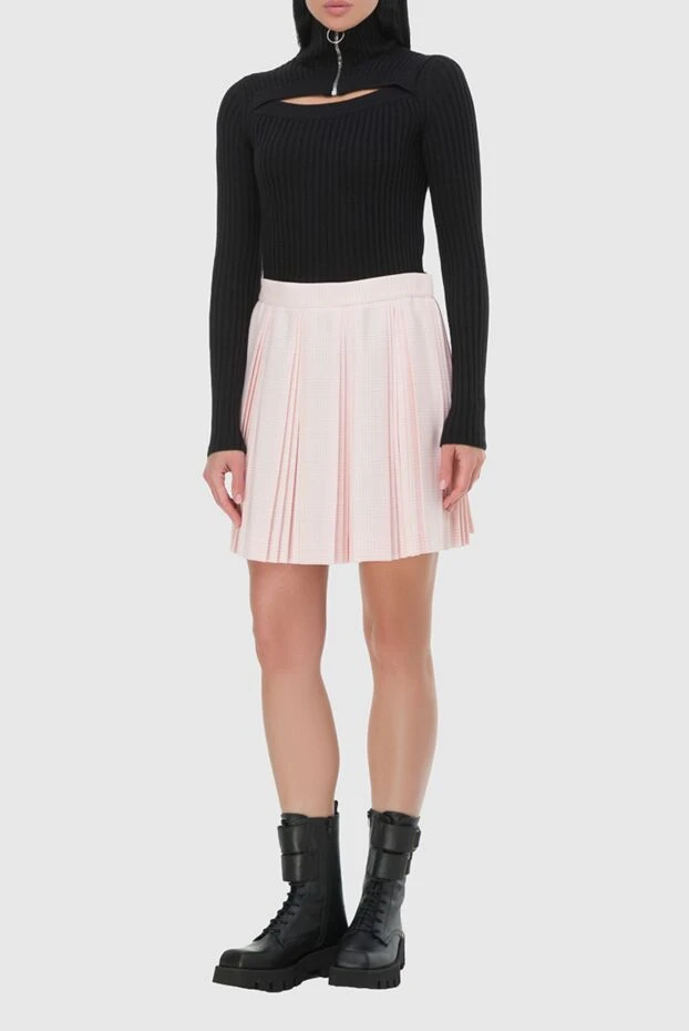 Balmain woman pink polyester and wool skirt for women купить с ценами и фото 164334 - photo 2