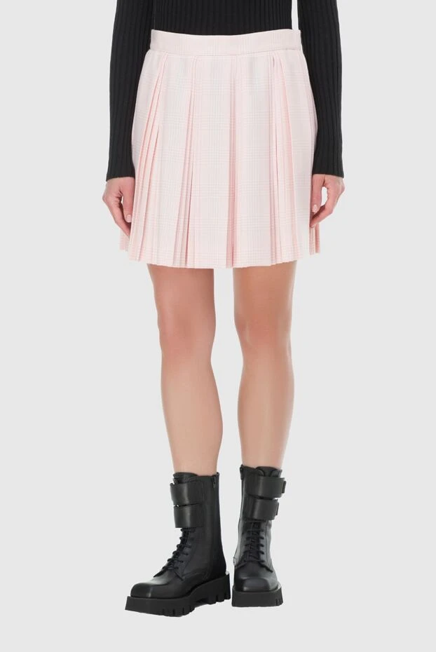 Balmain woman pink polyester and wool skirt for women 164334 - photo 3