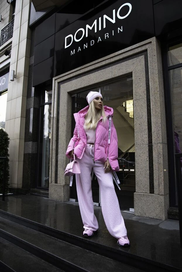 Balmain брюки с широкими штанинами из трикотажа с розовым геометрическим узором
 164341 - фото 2