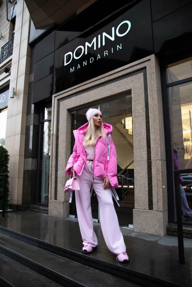 Balmain брюки с широкими штанинами из трикотажа с розовым геометрическим узором
 164341 - фото 3