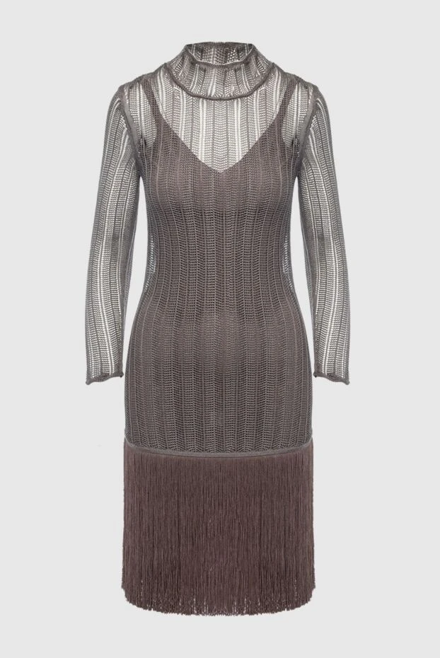 Fendi woman brown viscose and polyamide dress for women купить с ценами и фото 164351 - photo 1