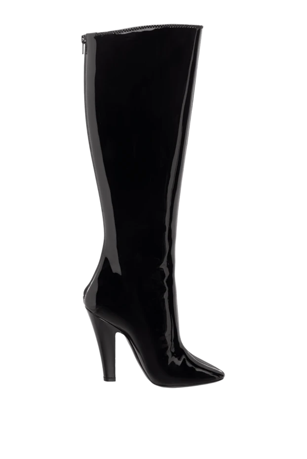 Saint Laurent woman black leather boots for women купить с ценами и фото 164354 - photo 1