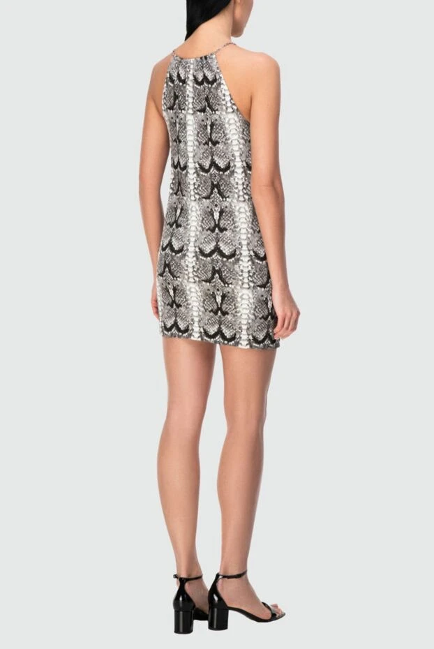 Saint Laurent платье из вискозы с принтом под змеиную кожу и круглым вырезом
 164363 - фото 3