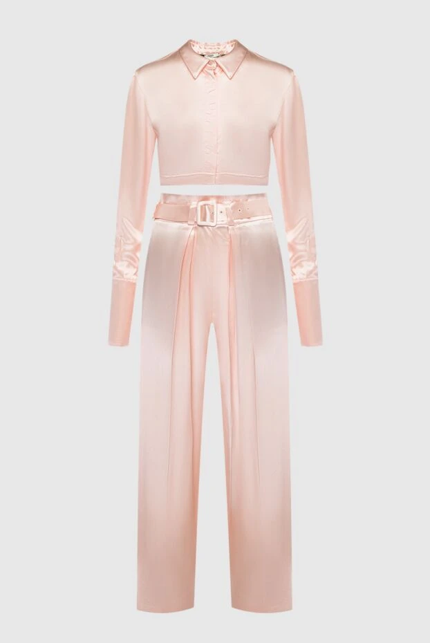 Fendi woman women's pink viscose trouser suit купить с ценами и фото 164370 - photo 1