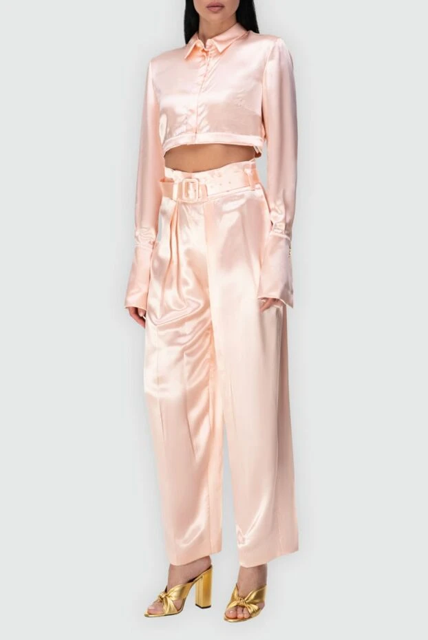 Fendi woman women's pink viscose trouser suit купить с ценами и фото 164370 - photo 2