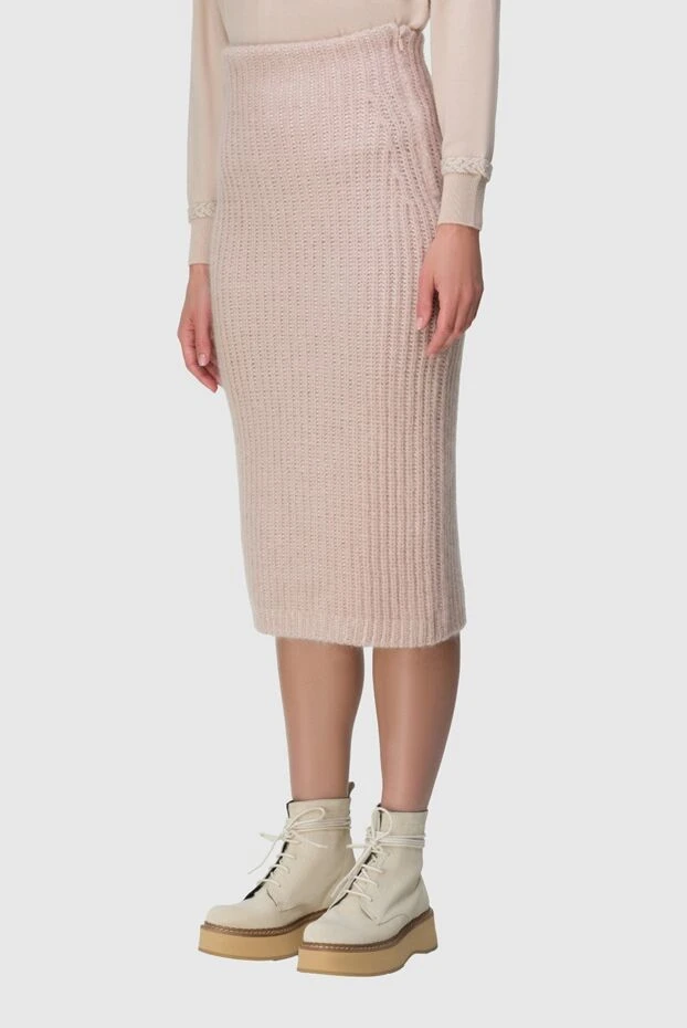 Fendi woman beige polyester skirt for women купить с ценами и фото 164372 - photo 2