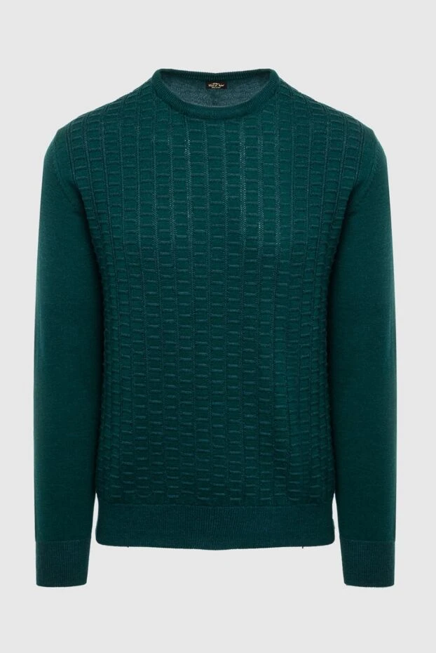 Cesare di Napoli man wool jumper green for men купить с ценами и фото 164386 - photo 1