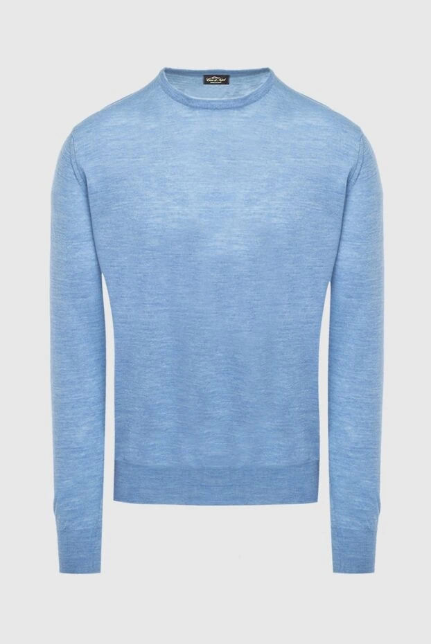 Cesare di Napoli man blue wool jumper for men купить с ценами и фото 164388 - photo 1