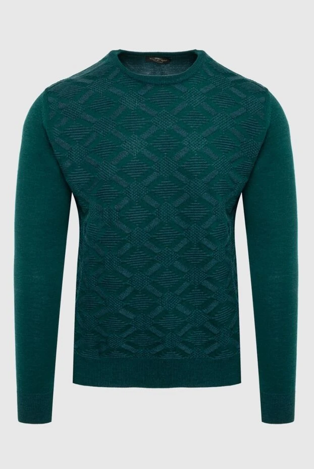 Cesare di Napoli man wool jumper green for men купить с ценами и фото 164389 - photo 1