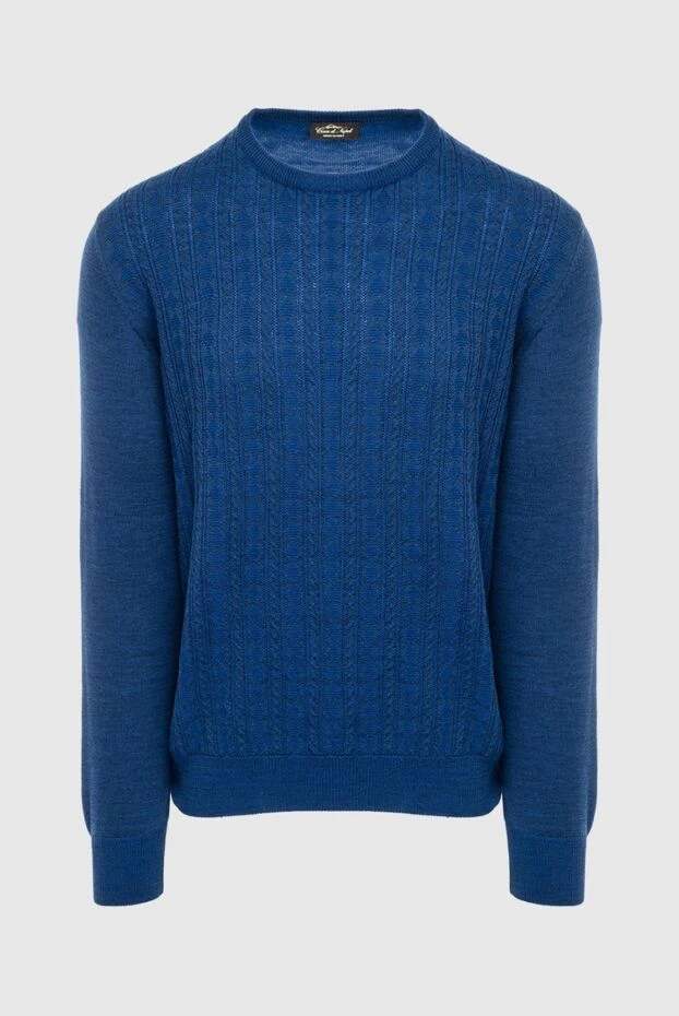 Cesare di Napoli man wool jumper blue for men купить с ценами и фото 164393 - photo 1