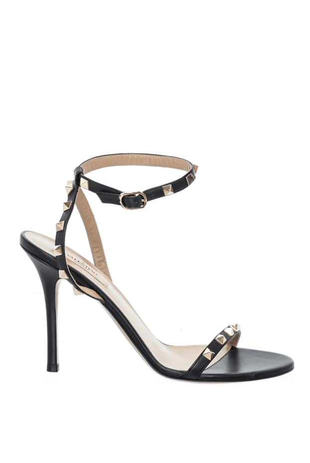 Valentino woman black leather sandals for women купить с ценами и фото 164423 - photo 1