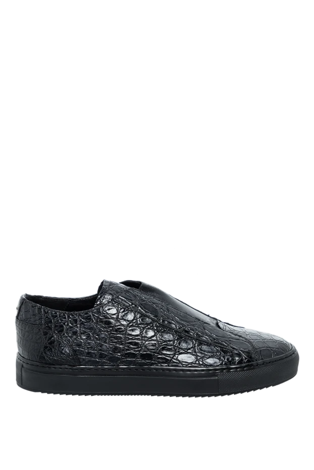 Doucal`s man black crocodile leather slip-ons for men купить с ценами и фото 164453 - photo 1