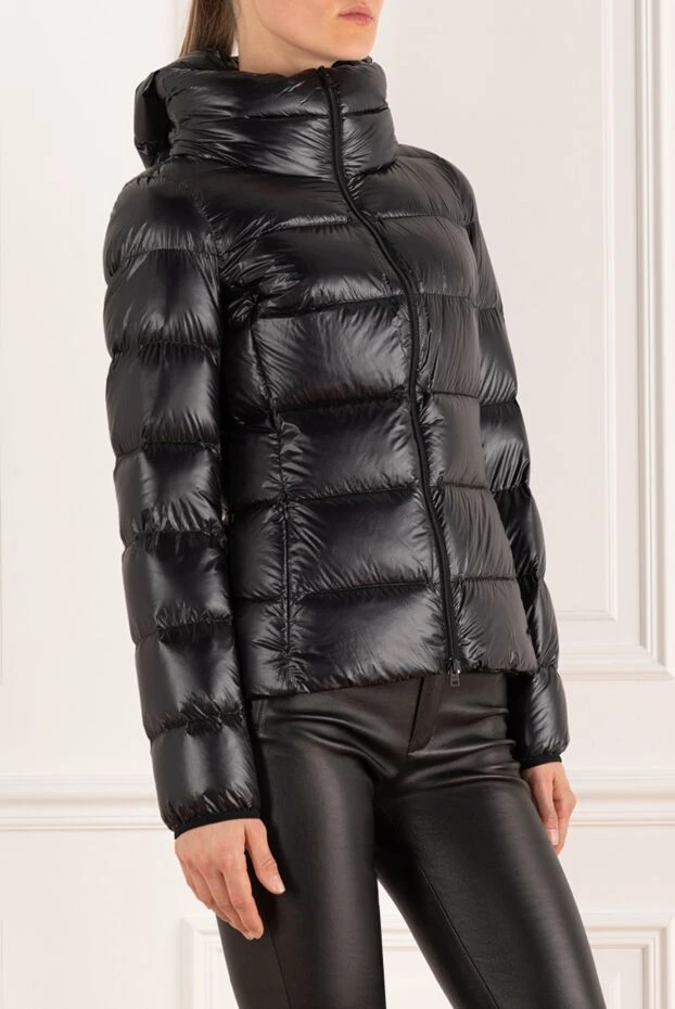 Herno женский короткий пуховик черного цвета с капюшоном
 164466 - фото 3