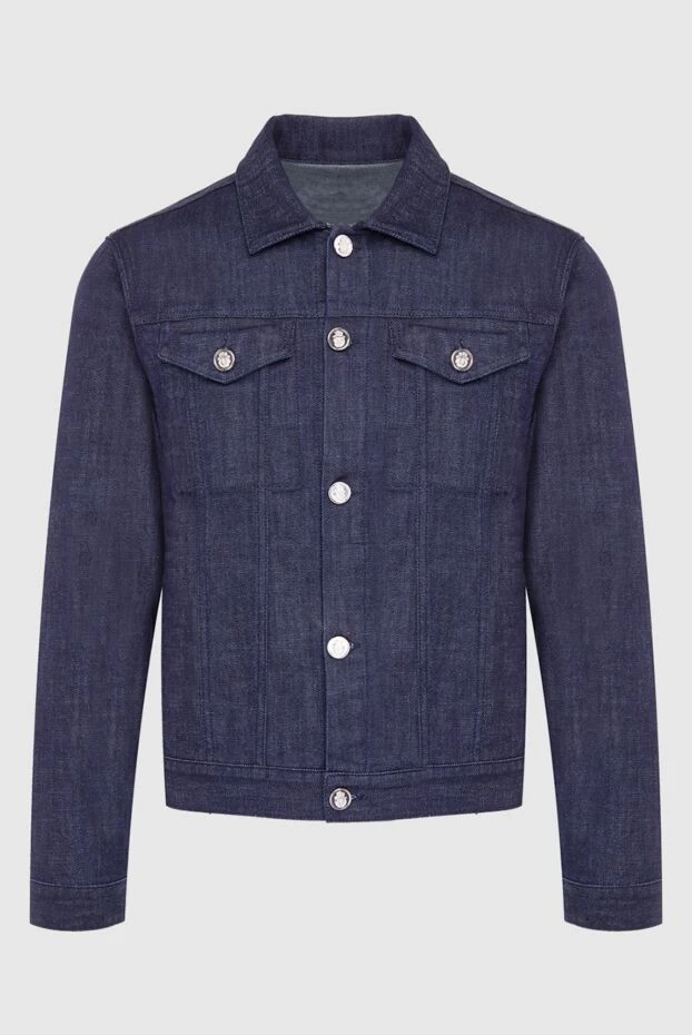 Billionaire man wool and elastane denim jacket blue for men купить с ценами и фото 164474 - photo 1