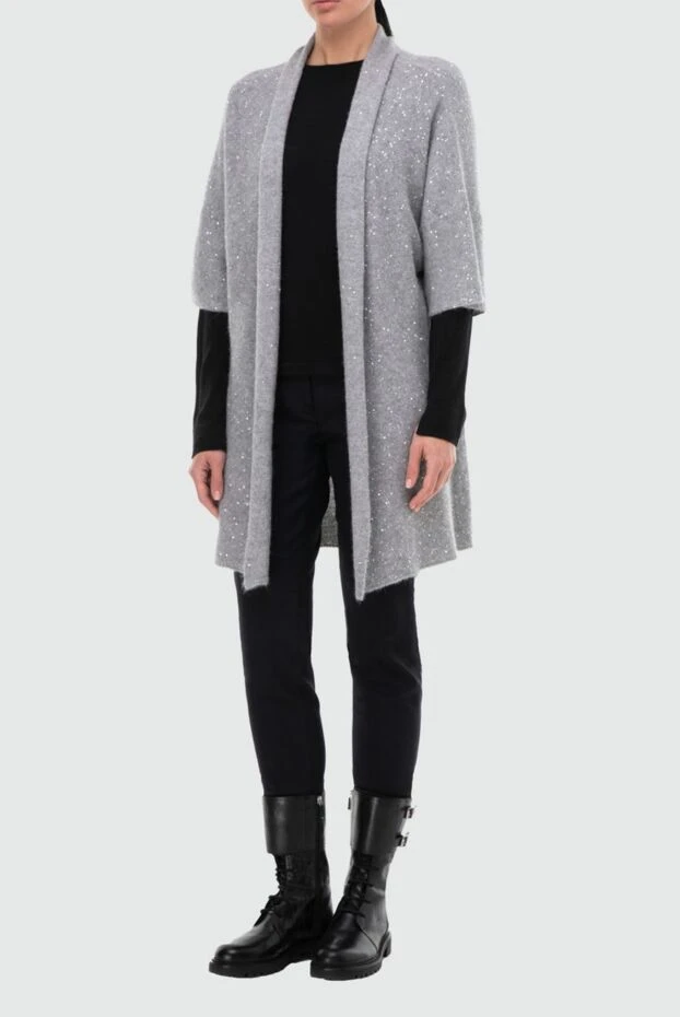 Fabiana Filippi woman gray cardigan for women купить с ценами и фото 164489 - photo 2