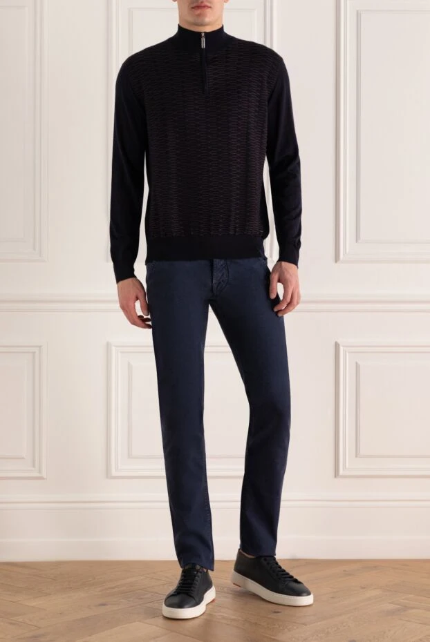 Stefano Ricci тік жағасы және қысқа сыдырмасы бар кашемир мен жібектен жасалған troyer 164531 - фото 2