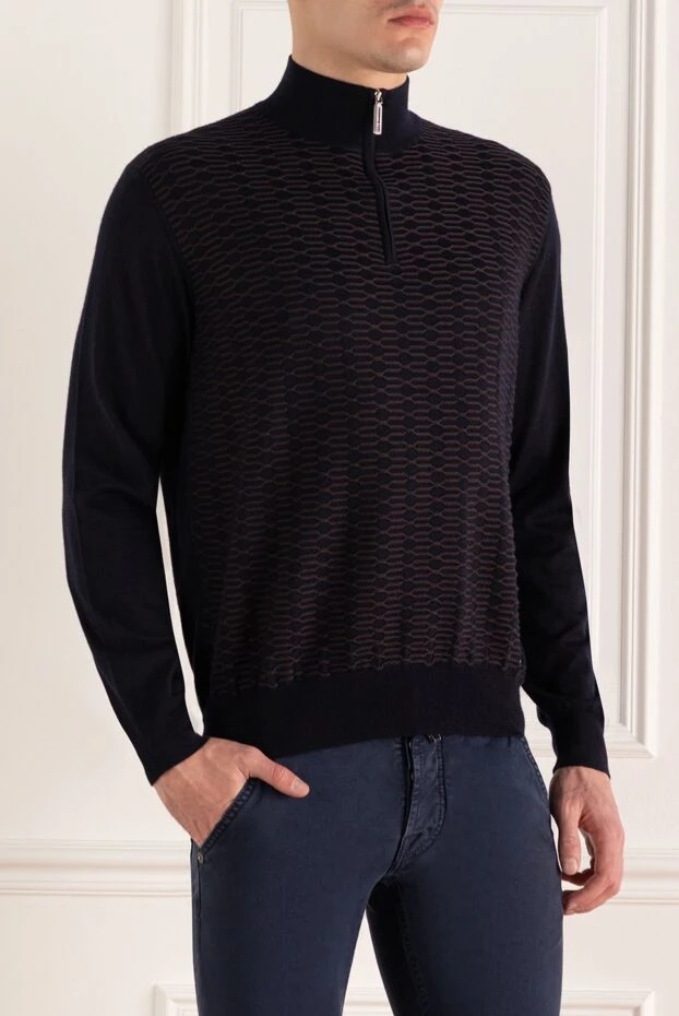 Stefano Ricci тік жағасы және қысқа сыдырмасы бар кашемир мен жібектен жасалған troyer 164531 - фото 3