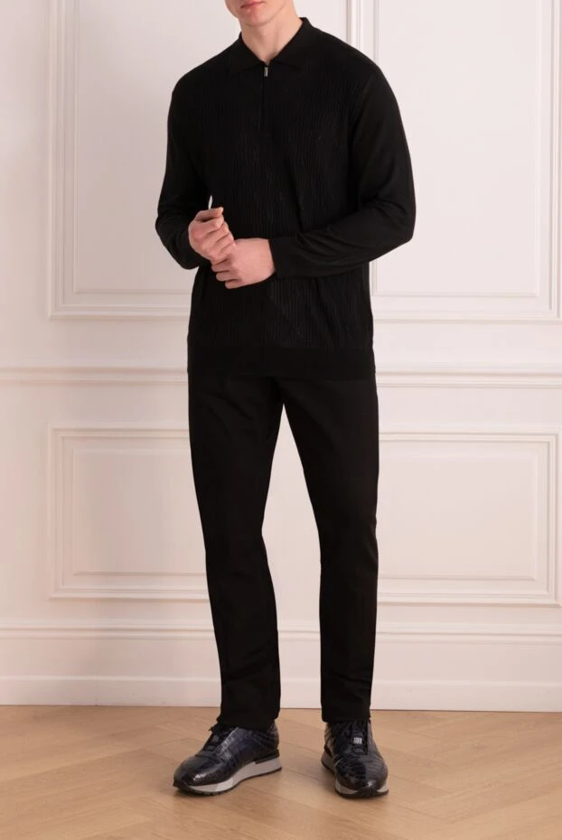 Stefano Ricci джинсы из хлопка и эластана черные мужские 164533 - фото 2