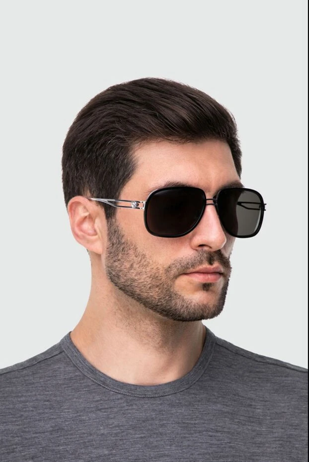 Stefano Ricci очки для защиты от солнца из металла и пластика серые мужские 164534 - фото 3