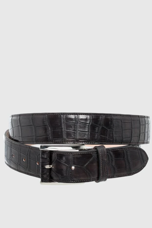 Cesare di Napoli man brown crocodile leather belt for men купить с ценами и фото 164544 - photo 1