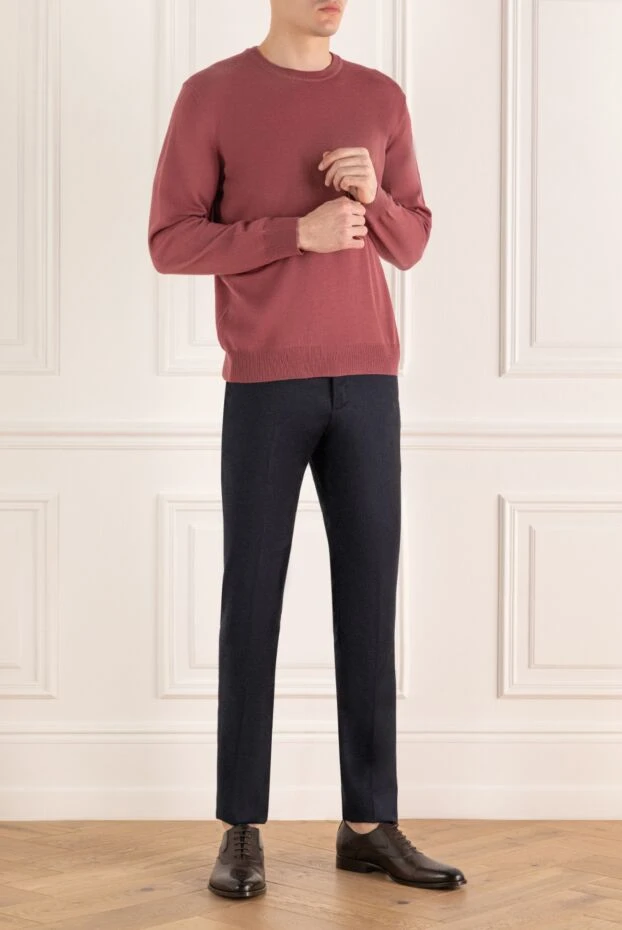 PT01 (Pantaloni Torino) man men's blue wool trousers купить с ценами и фото 164573 - photo 2