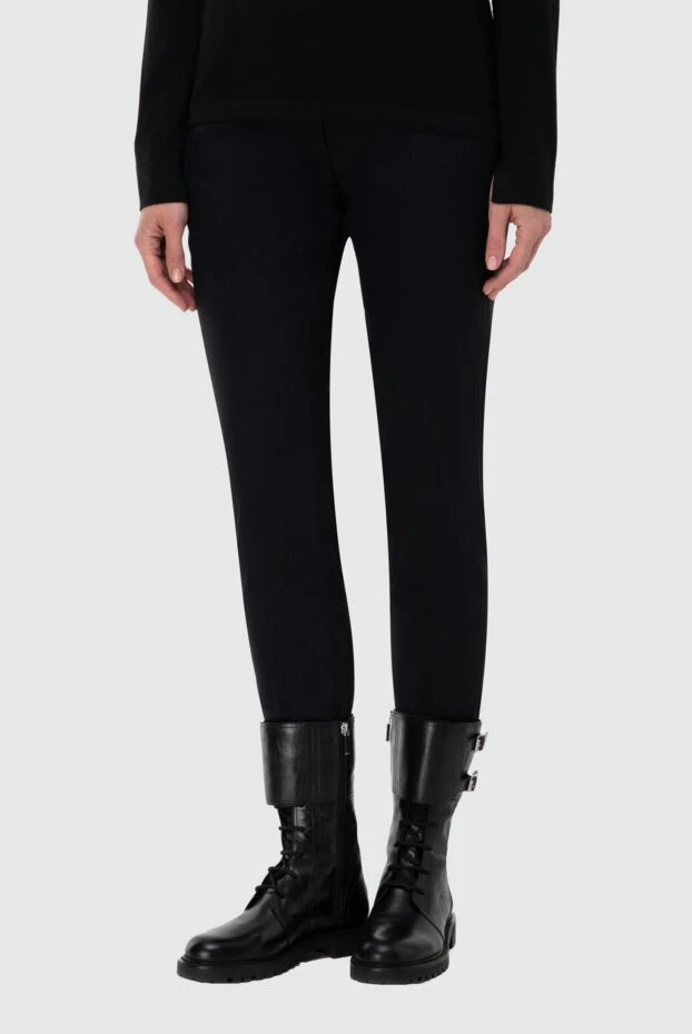 Jacob Cohen брюки женские классические с логотипом черные 164580 - фото 3