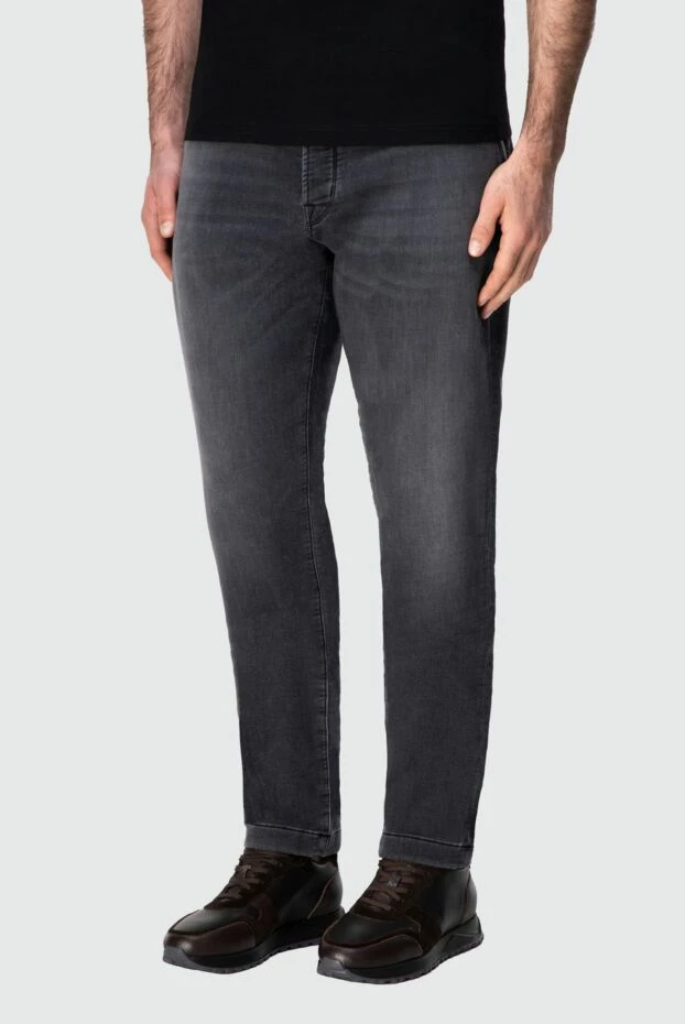 Jacob Cohen мужские светло-синие джинсы с эффектом деликатного выцветания 164588 - фото 3