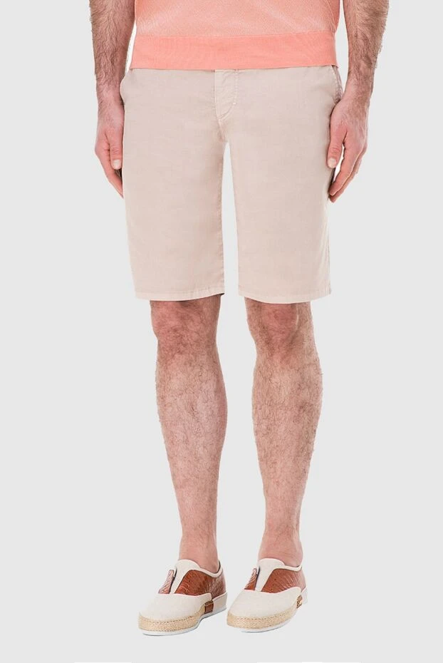 Zilli man cotton and elastane shorts, beige for men купить с ценами и фото 164650 - photo 2