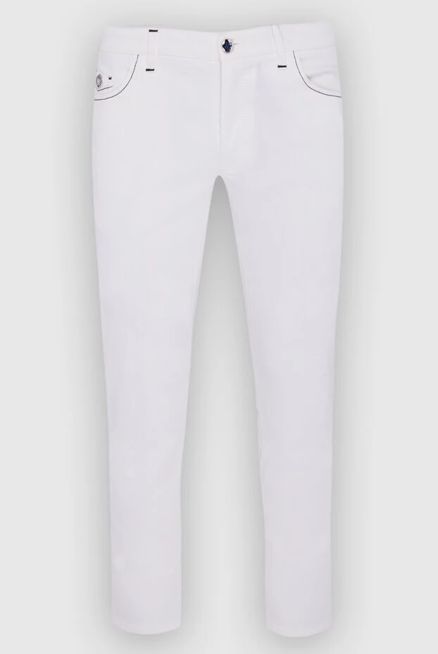 Zilli man white cotton jeans for men купить с ценами и фото 164656 - photo 1