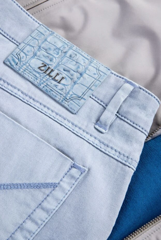 Zilli мужские джинсы небесного тона с вышивкой на карманах
164663 - фото 2