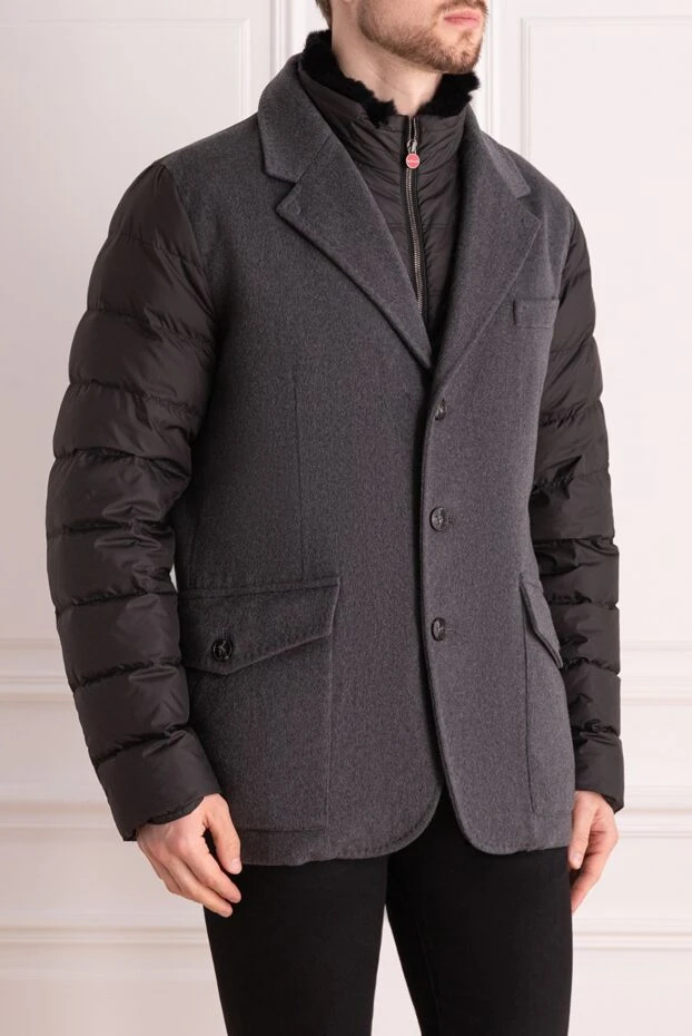 Kiton полиэстерден және сұр түсті ерлерге арналған төменгі күрте 164676 - фото 3