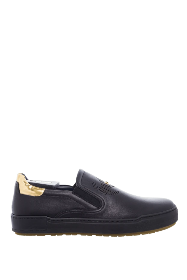 Zilli man black leather slip-ons for men купить с ценами и фото 164691 - photo 1