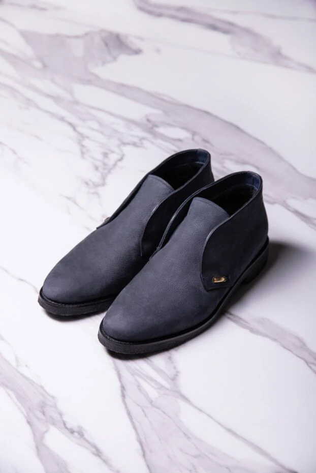 Zilli синие ботинки дезерты из нубука с золотистой вставкой
164701 - фото 2