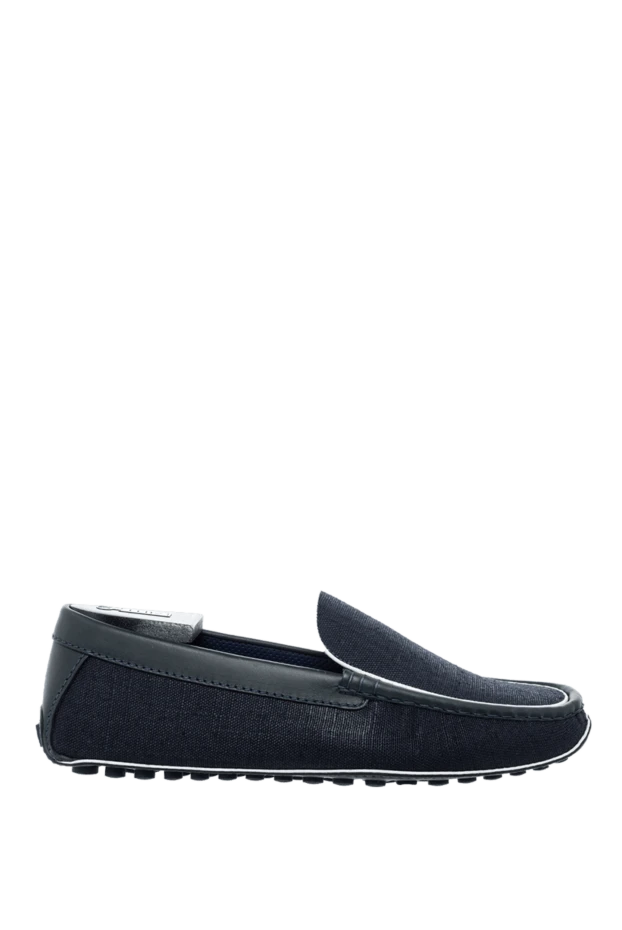 Zilli man moccasins for men made of blue leather купить с ценами и фото 164722 - photo 1