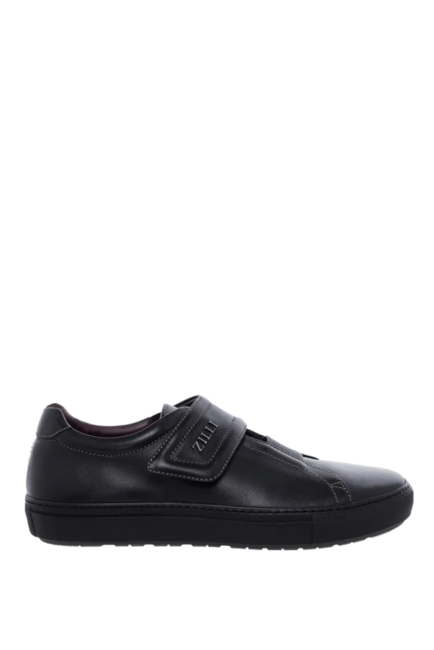 Zilli man black leather sneakers for men купить с ценами и фото 164727 - photo 1