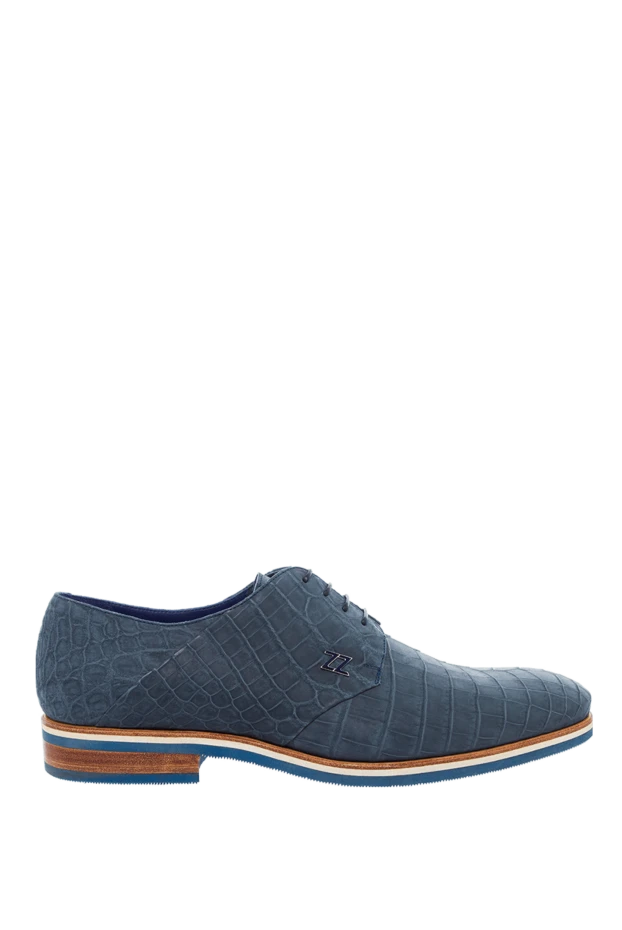 Zilli man blue leather men's shoes купить с ценами и фото 164741 - photo 1