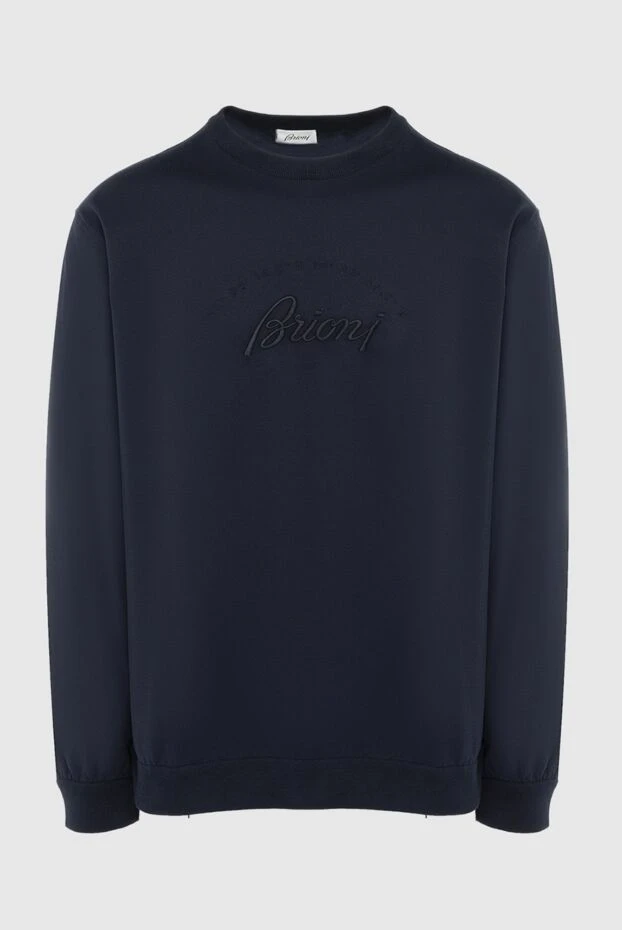 Brioni man sweatshirt blue for men купить с ценами и фото 164752 - photo 1