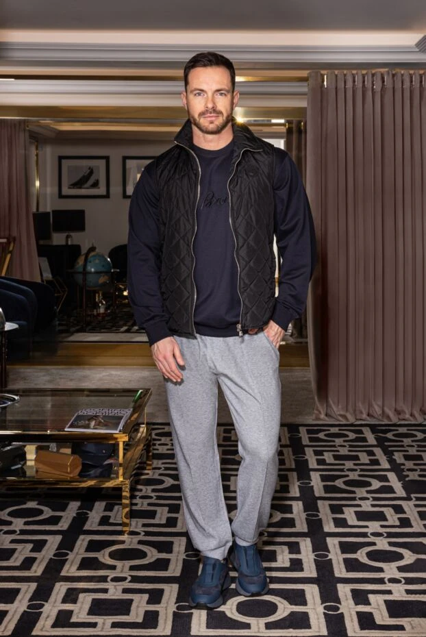 Brioni свитшот синий мужской 164752 - фото 2