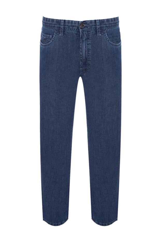 Brioni man blue polyamide and silk jeans for men купить с ценами и фото 164754 - photo 1