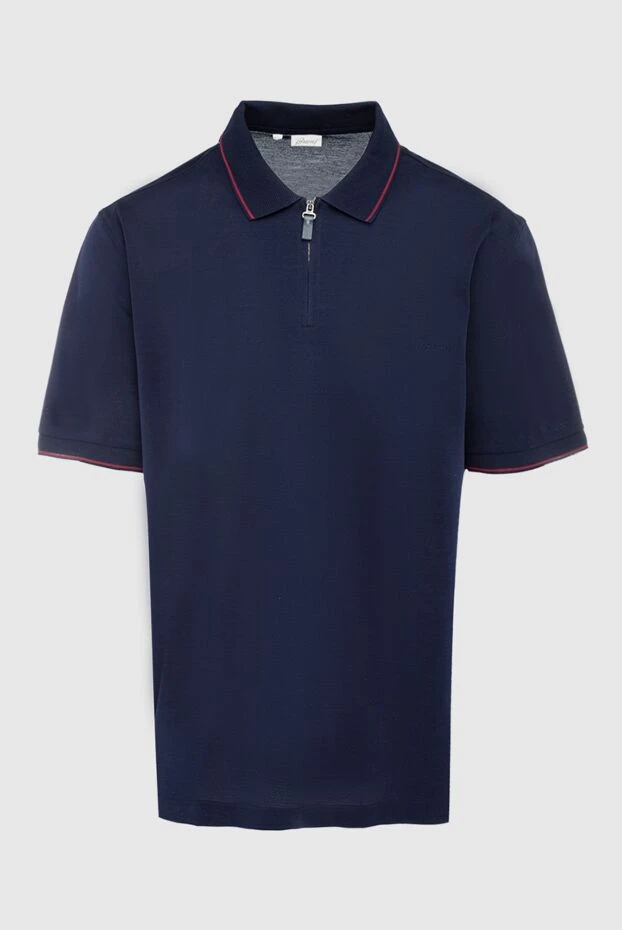 Brioni man cotton polo blue for men купить с ценами и фото 164767 - photo 1