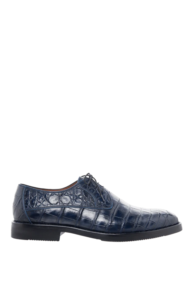 Cesare di Napoli man blue alligator shoes for men купить с ценами и фото 164771 - photo 1