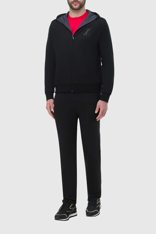 Zilli man men's sports suit made of cotton, polyamide, cashmere and silk, black купить с ценами и фото 164772 - photo 2