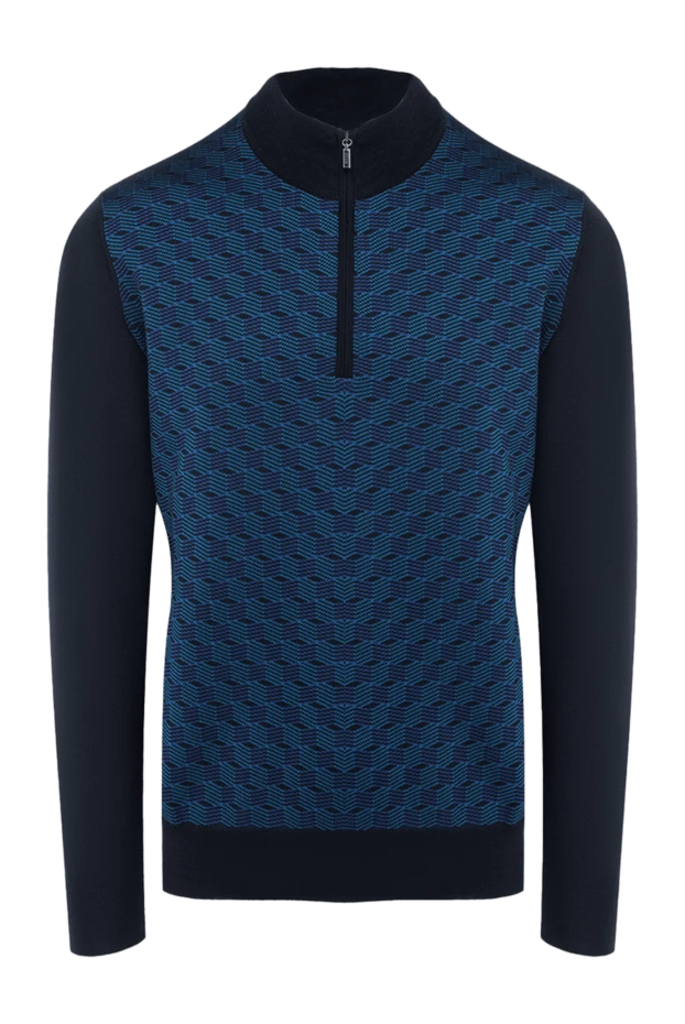 Zilli man troyer made of cashmere and silk blue for men купить с ценами и фото 164790 - photo 1