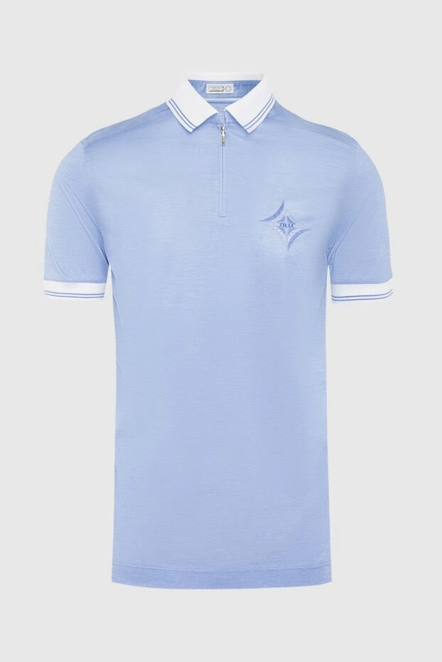 Zilli man blue cotton polo for men купить с ценами и фото 164794 - photo 1